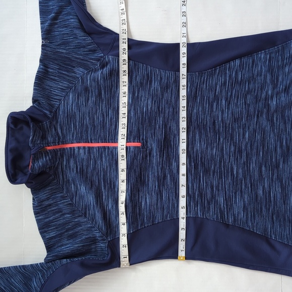 Columbia Sportswear Co. Quarter Zip Striped Long Sleeve Sweatshirt XL Blue - Picture 13 of 14